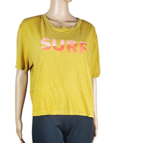 Billabong Chartreuse Surf T-Shirt - Picture 1 of 6